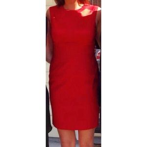 Aidan Mattox Red Fitted Cocktail Dress